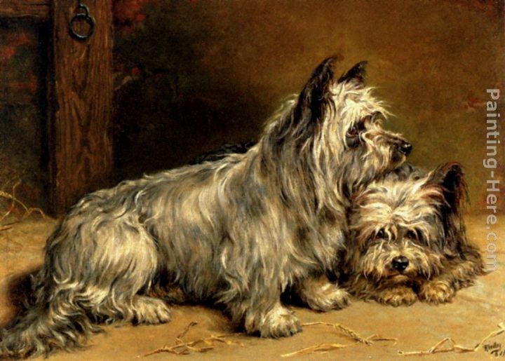 Ralph Hedley Two Terriers